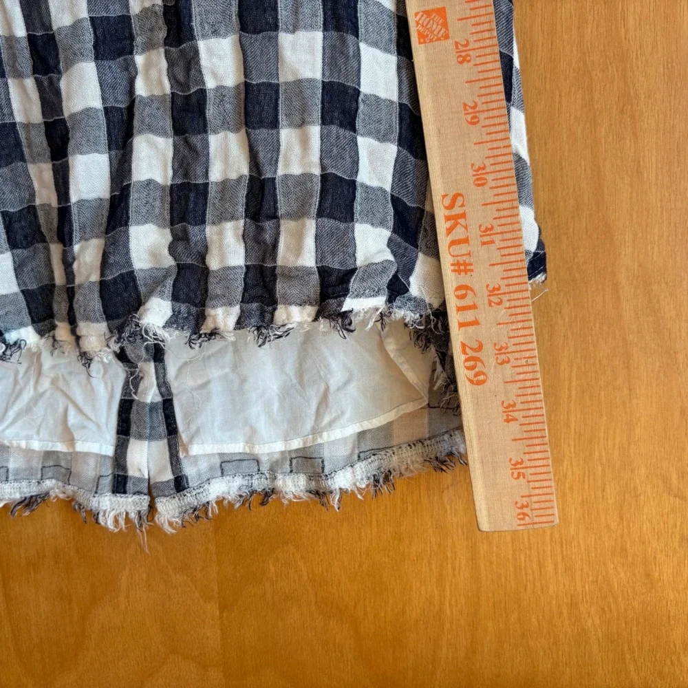 Cloth & Stone Gingham Check‎ Sleeveless Button Front Dress XS - Picture 5 of 6